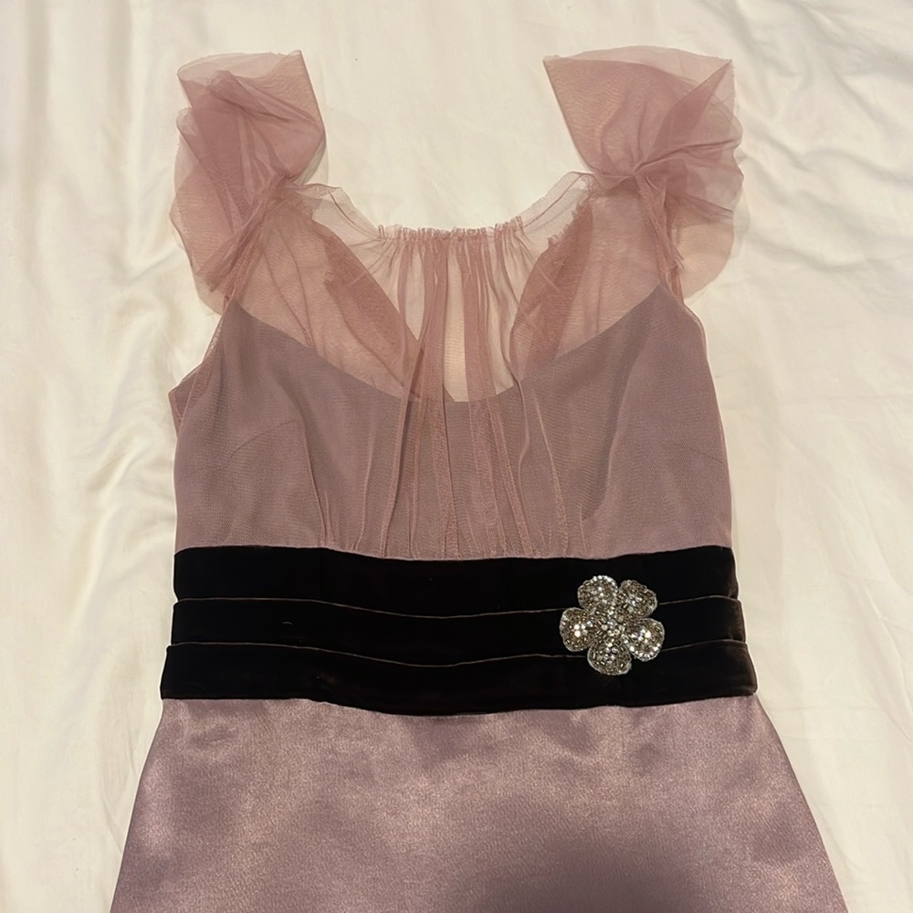 Vera wang purple silk dress
